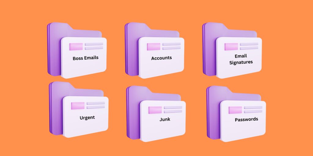 Purple email folders